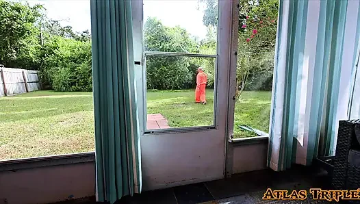 Slutty MILF Cop Catches Escaped Prisoner Then Fucks Him