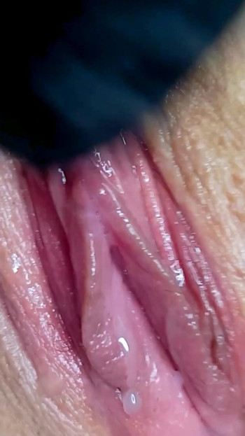 Powerful moment from "From shaving to orgasm one step. Husband covered my freshly shaved pussy in cum. Powerful orgasm with"