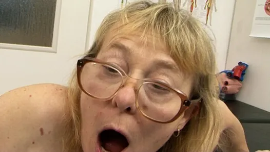 Rough granny sex with a big young cock and hairy grandma