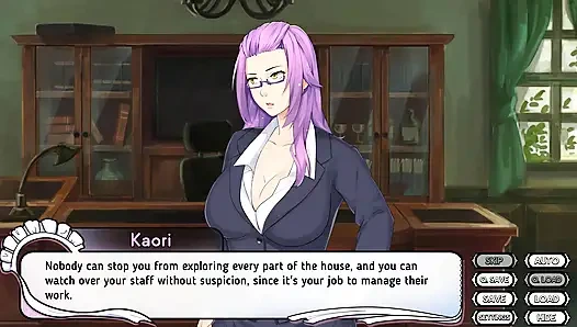 Hizmetçi malikanesi: yarak emen ev hizmetçisi, ağzına boşalma, hentai ep.2