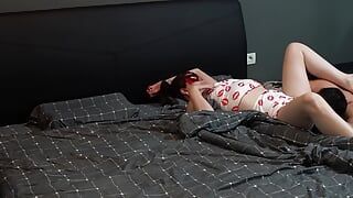 The husband installs a camera in the bedroom and finds out that his wife is cheating on him and having sex with another
