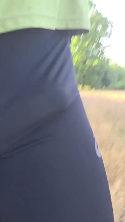 Public lycra bulge outdoor | Clip 1
