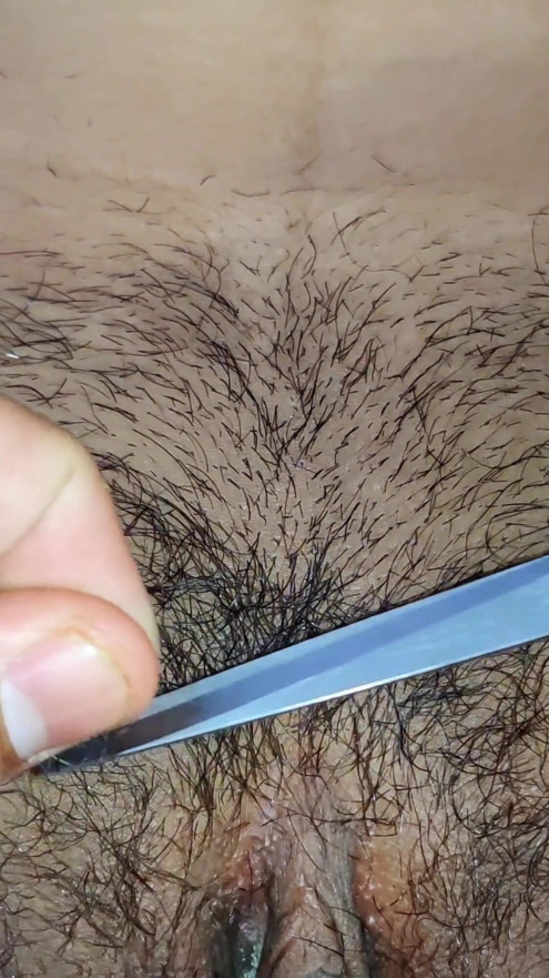 This Is What Happens When You Ask Your Husband to Help You Remove the Hair Around the Pussy | Clip 1