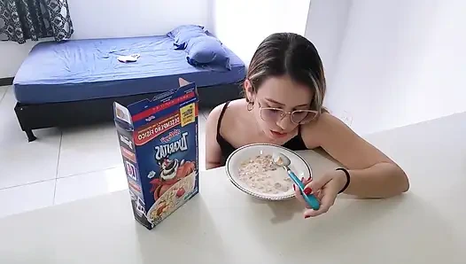 Beautiful Latina Gets Fucked by a Stranger in Her Own Home, I Leave Her Cream on Her Pink Pussy