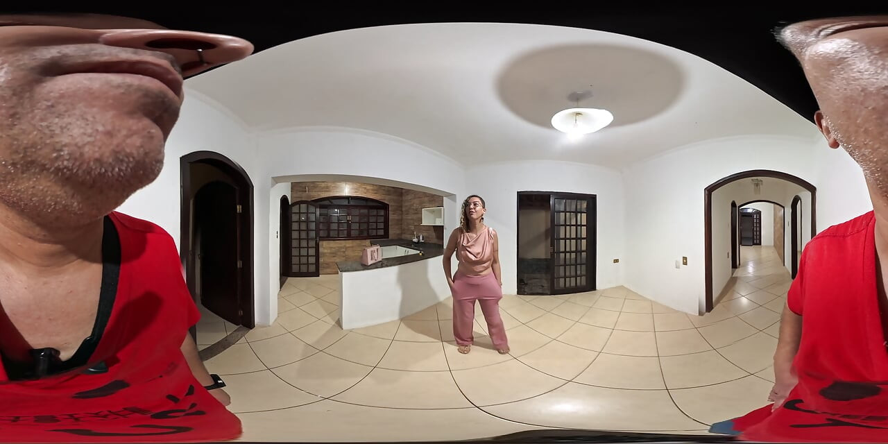 Female executive sucks off and has sex with a client in an empty house.