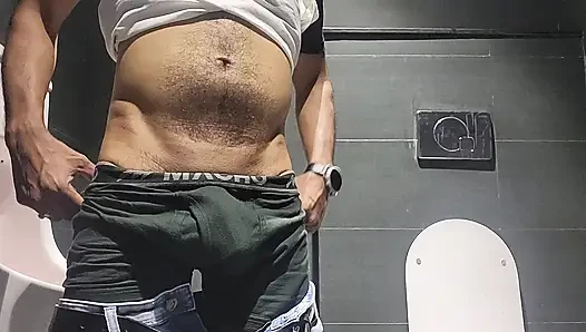 Horny Office Worker Sneaks into Washroom to Masturbate After a Long Day