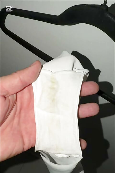 White panties of my pregnant wife