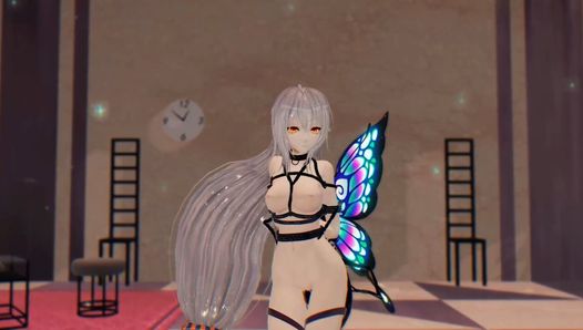 R-18 アークナイツ スカディ×蝶と昆虫の夢 - xバタフライズMMD - エメラルドの翼 カラーエディット Smixix