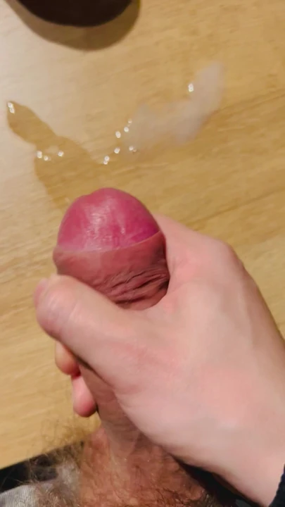 Touching my fat cock and cumming
