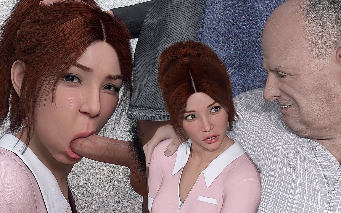 Innocent Waitress Got Her Mouth Fucked by a Dirty Biker