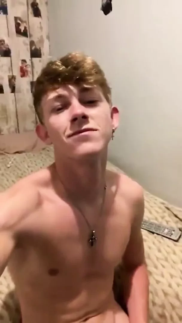 Boy jerk off and smile