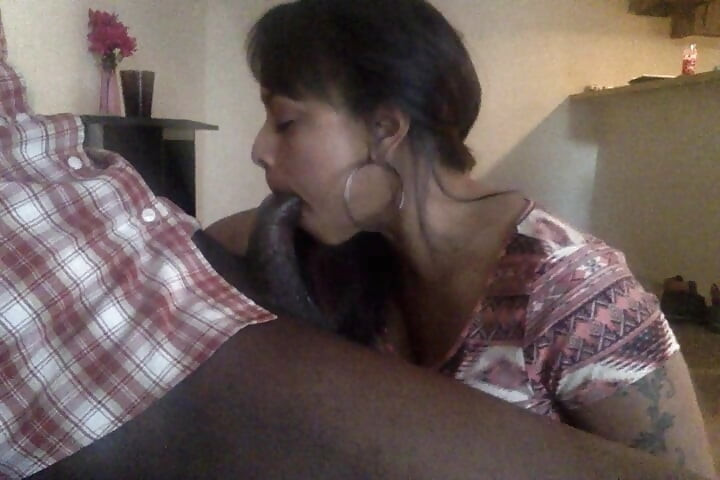 Cute Ebony Gives Neighbor a BLOW JOB for his Birthday