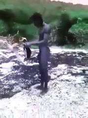 in the water