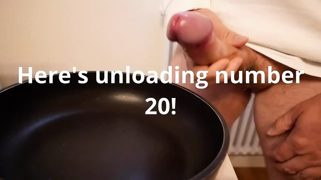 Watch me cum 29 TIMES on a black pan!