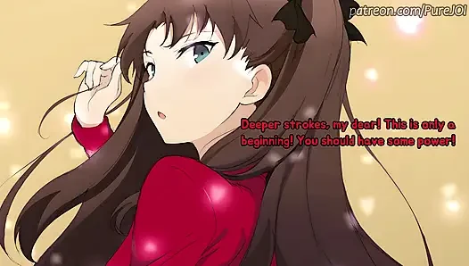 Rin Tohsaka bikin kamu crot buru-buru untuk hiburannya (quickshot joi)