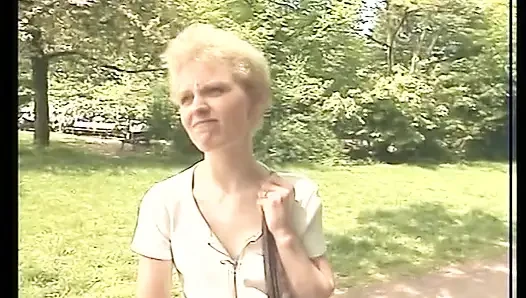 Blonde teen picked up to suck dick and to get her pussy licked