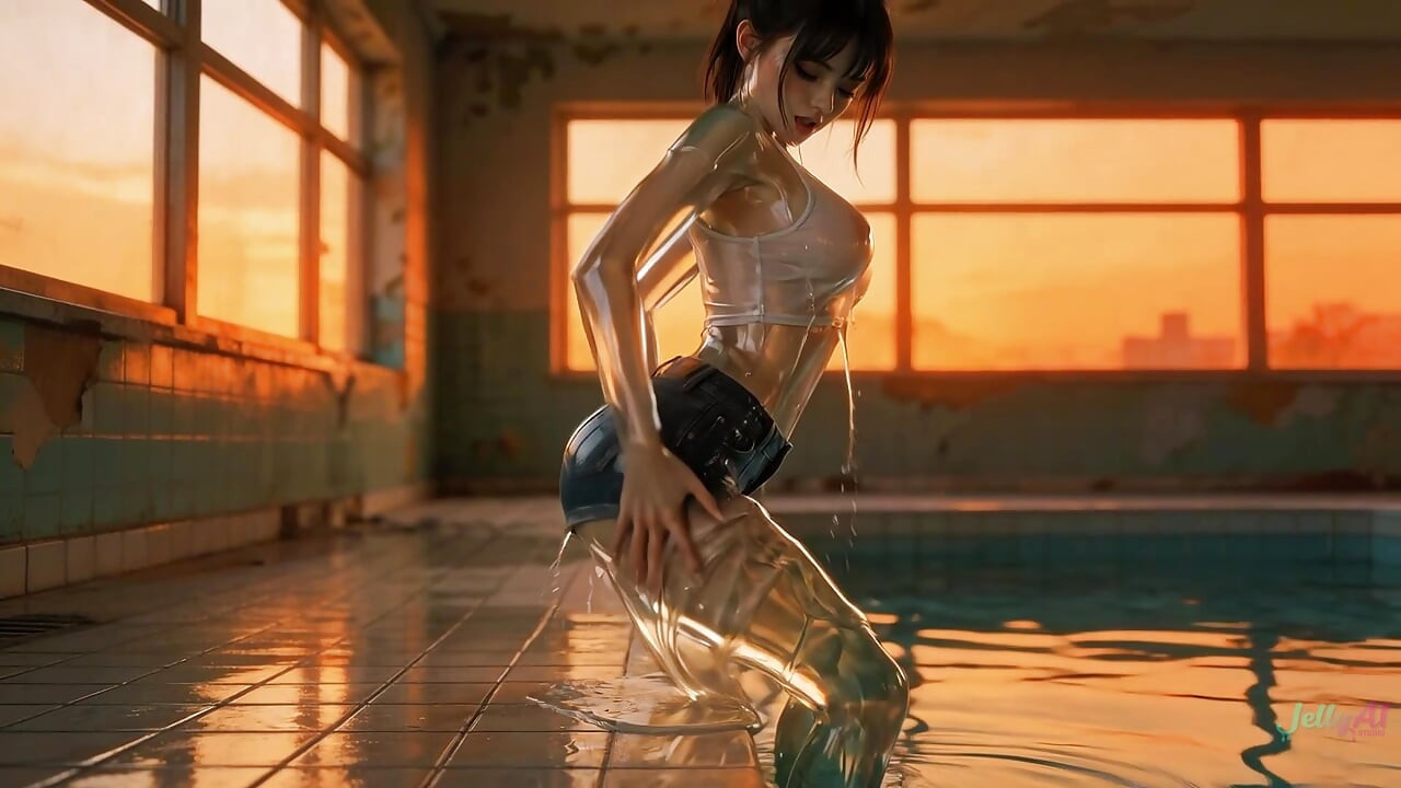 Crystal Clear果冻弹跳 - 透明的滴水和摇晃