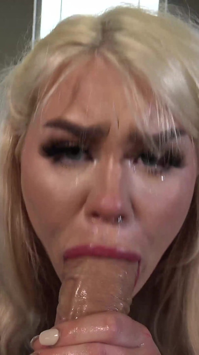 British Blonde Slut Gina Varney Gets Her Throat Fucked Dirty