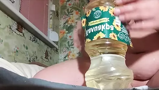 Trying on big bottles