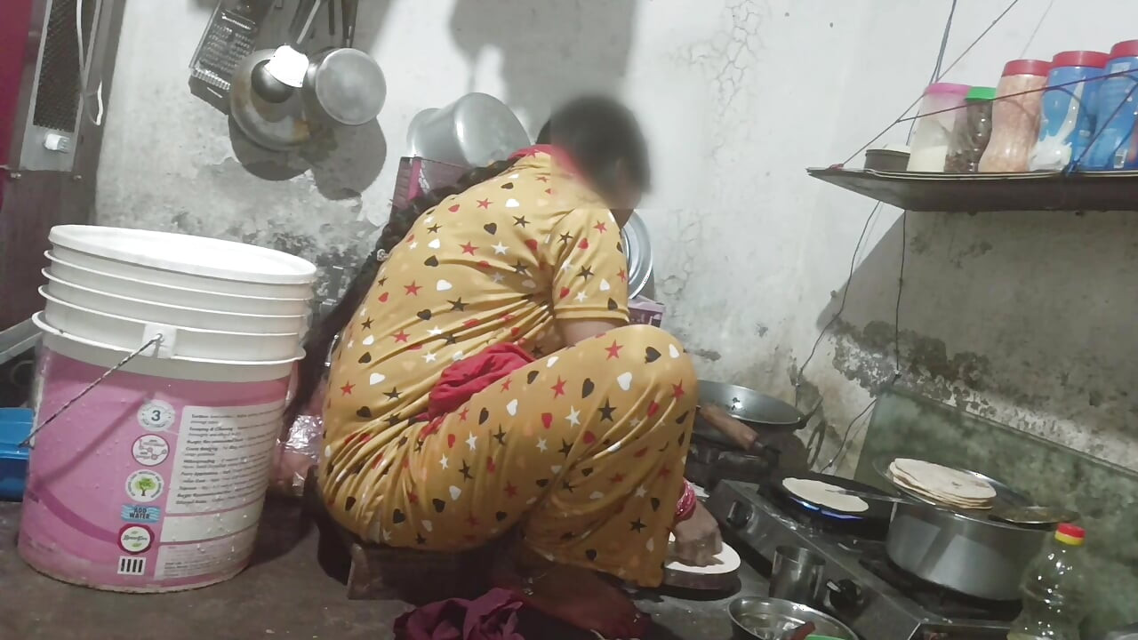 When the stepsister was cooking in the kitchen