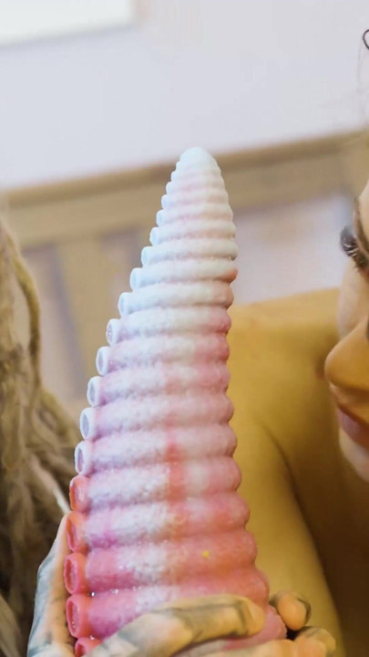 Crazy Anal Toy Destruction Screaming Lesbians Gape Wide in Rainbow Fishnets | Clip 1