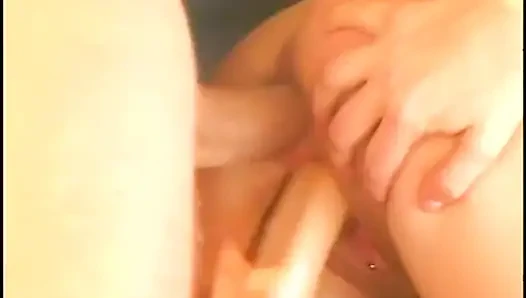 Gorgeous slut gives head then gets a dildo