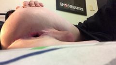 smooth twink gaping pink hole with a pink dildo 2