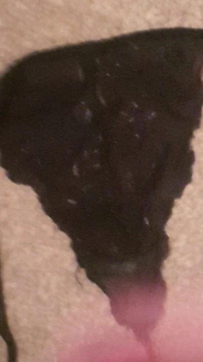 Me cumming in Kim's worn Thong