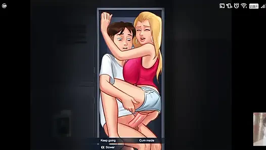 Big boobed slutty schoolgirl and I got stucked in the locker.