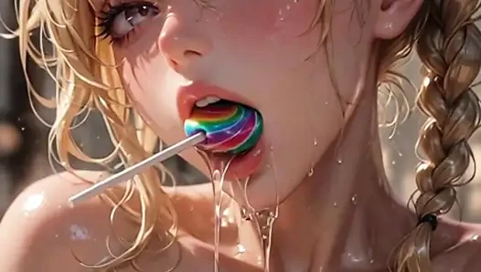 Kompilasi jilat permata lolipop, anime 3d
