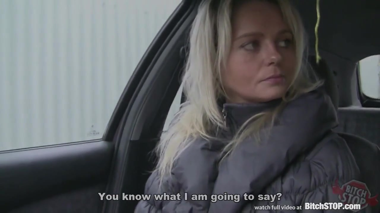 婊子站 - 金发捷克熟女在公交车站被接