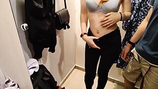 Trying on clothes with a friend ended in sex