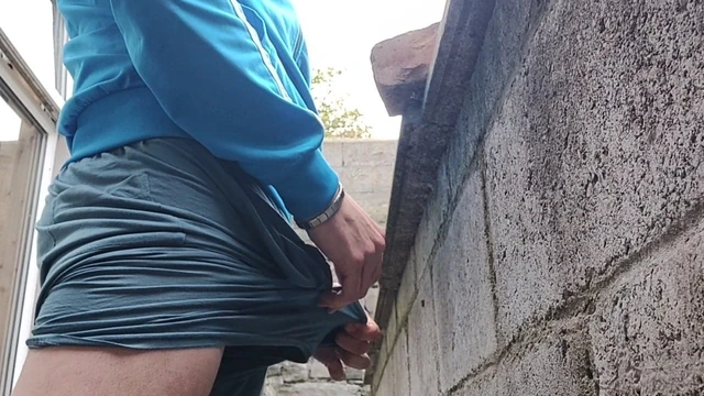 Pissing in public garden