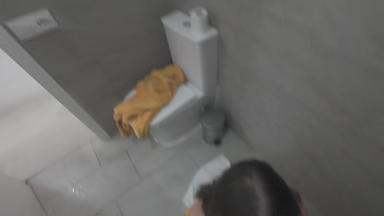 Risky - Sucking My Step Daddy's Big Cock Beside The Open Window And Receiving A Fuck And Facial In The Bathroom