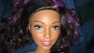 Porra na cabeça de cabelo de barbie brown