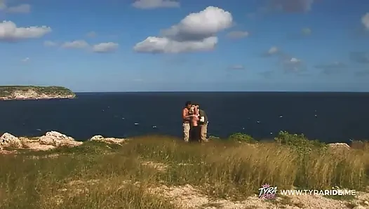 Blonde Milf Gets Intimate Outdoors with Bald Muscular Stud