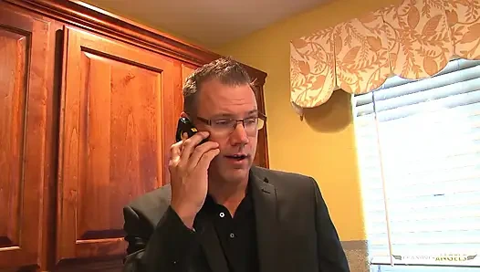 Babe with big tits gets cum on her stomach after hardcore sex