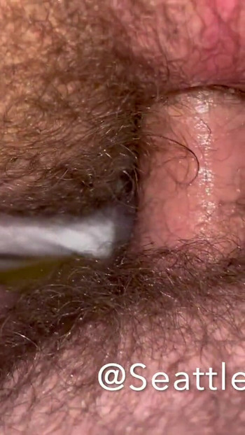 Spectacular moment from "Opening up a hairy otter for Bearded Daddy"