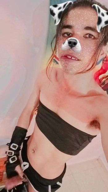 Brand new femboy masturbating