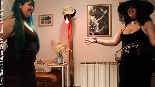 3 Hexen (eine von ihnen ist schwanger) benutzen mich und kleiden mich als zimmermädchen, um den Teufel zu beschwören