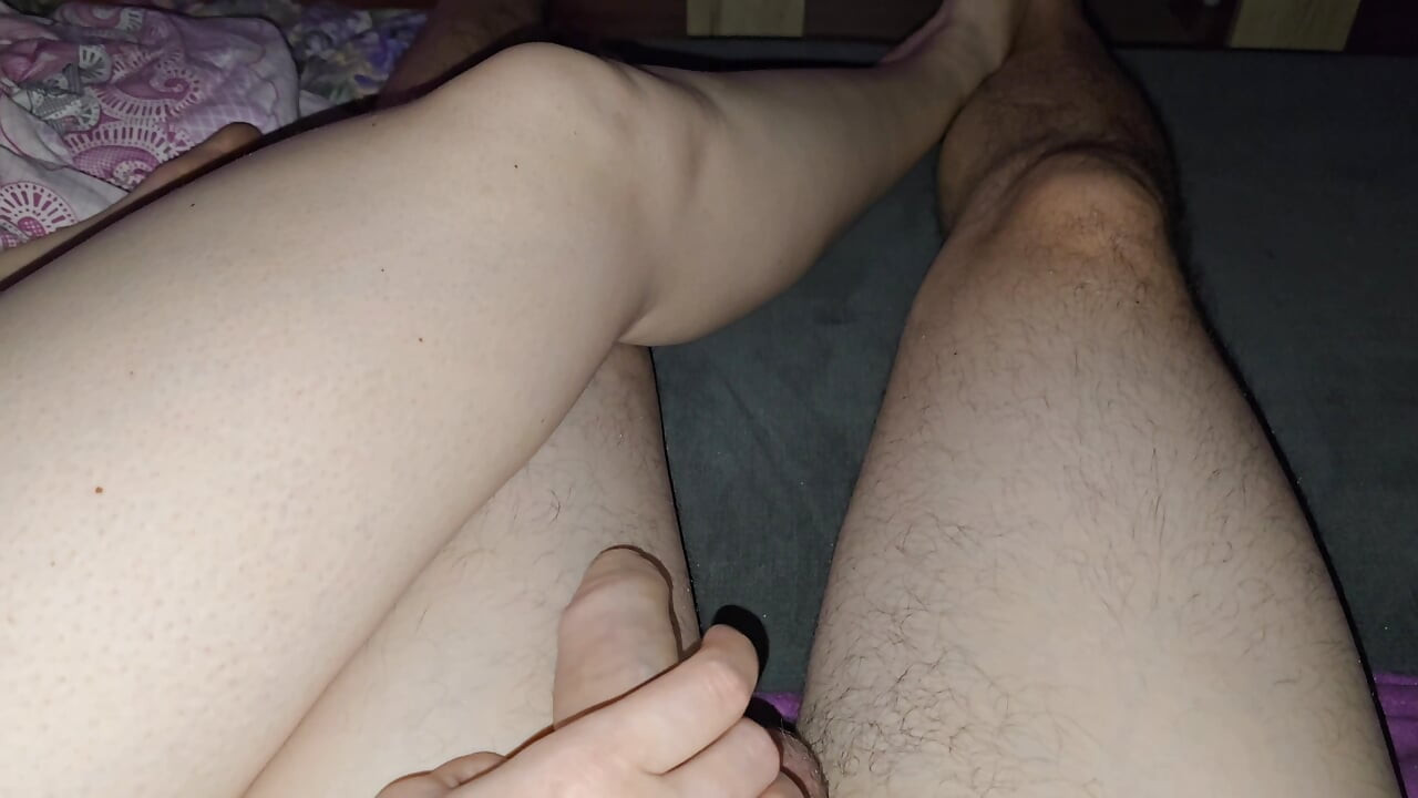 Watching TV Together Turned Into Hot Sex and Cumshot on Wife's Pussy