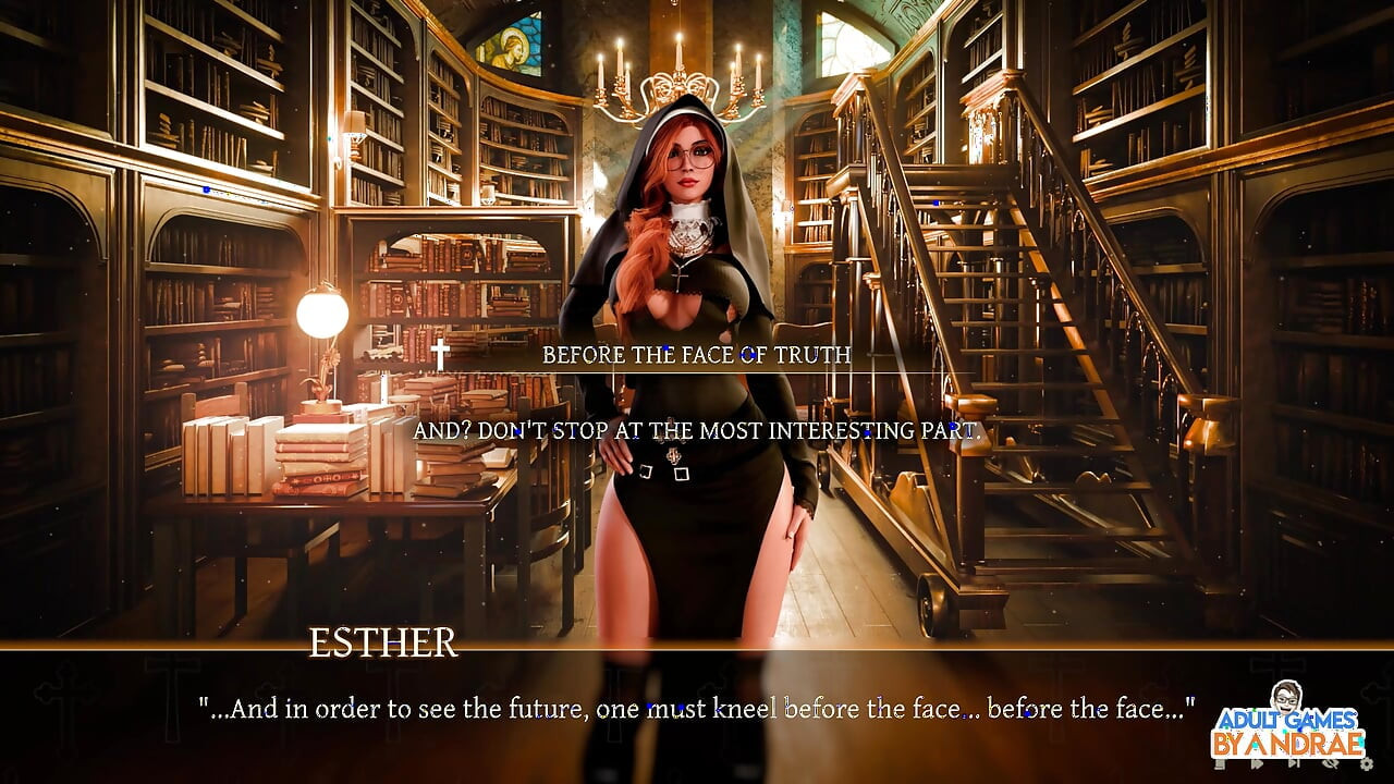 Sisters in Sin Gameplay Part 12 - Lust Performs the Sexual Ritual with Esther in the Library