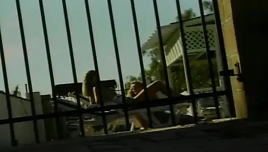 Attractive Blonde Dolls Having Lesbian Fun by the Pool
