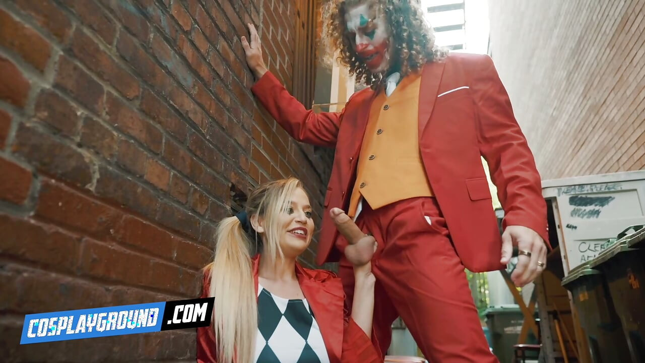 Blake Blossom as Harley Quinn Drains The Joker's Hard Cock - Joker Porn Cosplay Parody