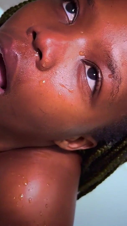 Cute Black Teen Sloppy Sucks Big Cock & Gets Piss In Mouth As a Reward | Clip 1