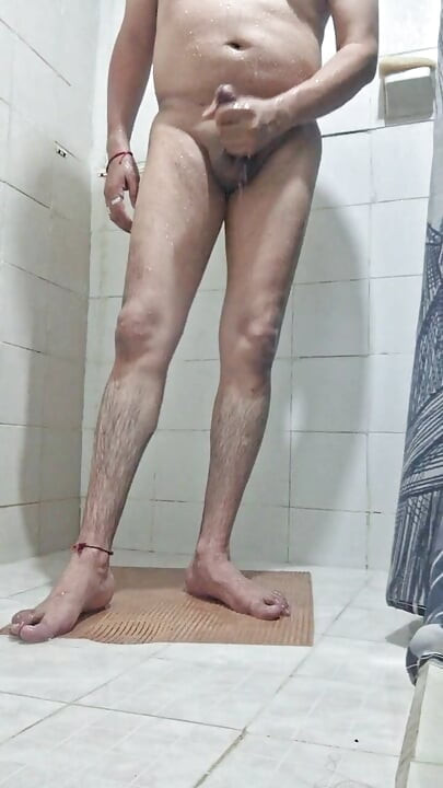 Relaxing in the shower