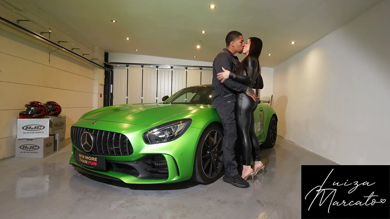 Rough Sex in a Luxury Car with the Mechanic - Luiza Marcato