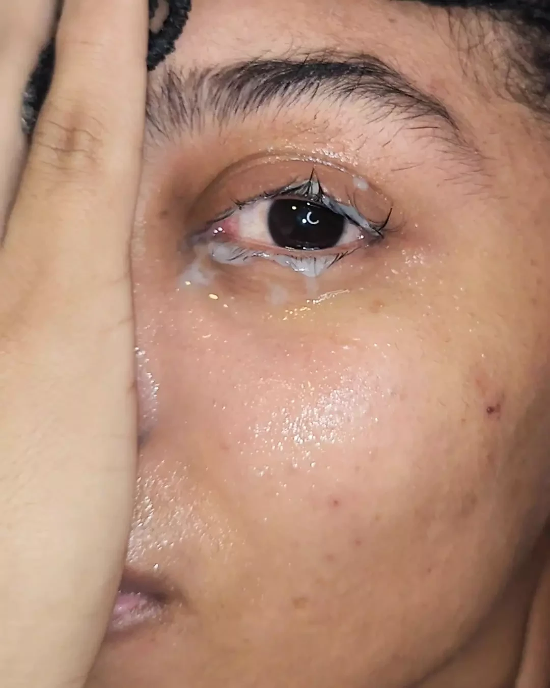 Throat Fuck with Cum in the Eye
