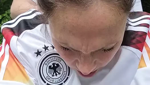 Pregnant German football mom fucks in the 9month outside