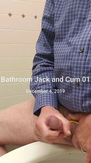 Bathroom Jack and Cum in a picture video